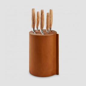 Набор кухонных ножей 5 шт., в дизайнерской подставке из бука, серия Amici, WUESTHOF, Германия, Наборы кухонных ножей