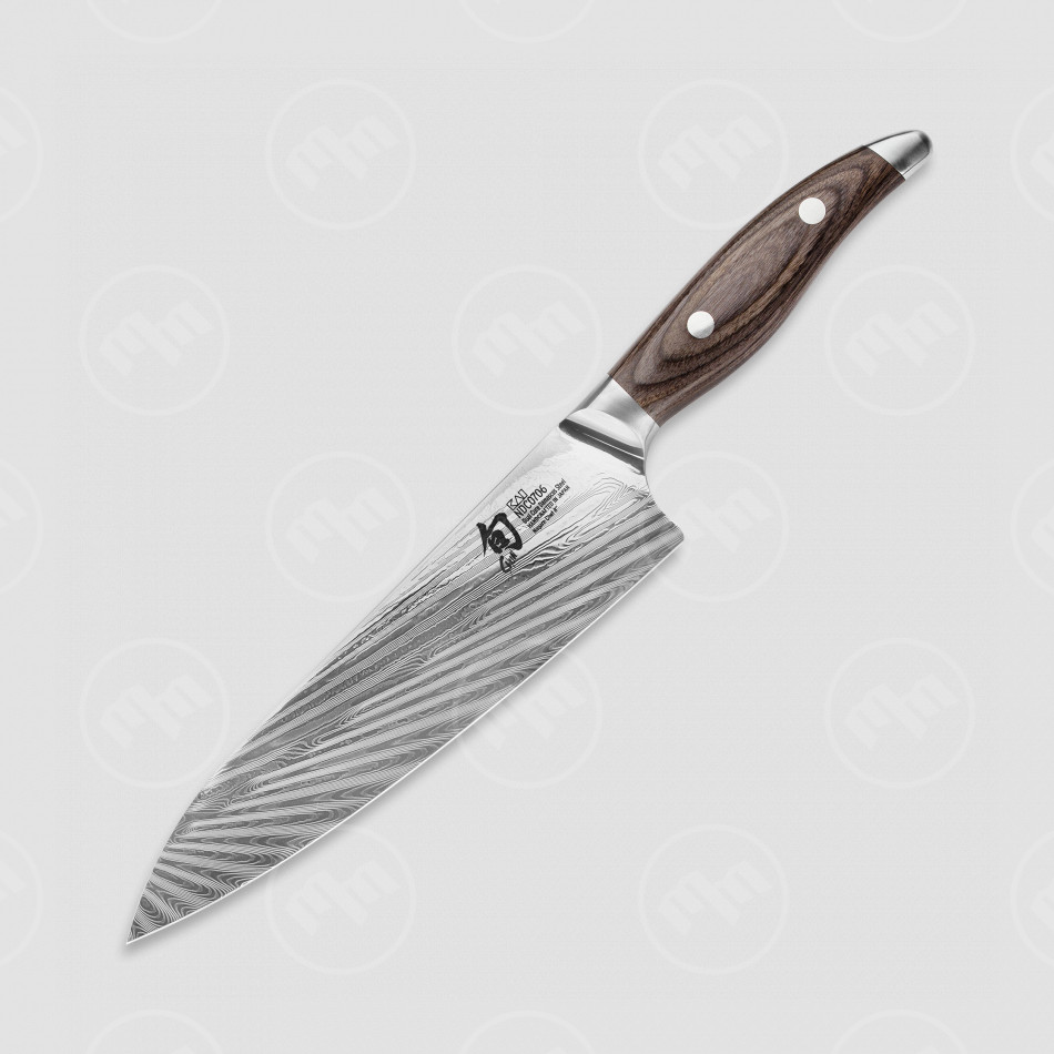 Нож кухонный, поварской Шеф, 20.0 см, 72 слоя, серия Shun Nagare, KAI, Япония