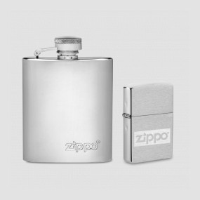 Набор подарочный: зажигалка и фляжка 89 мл., ZIPPO, США, Зажигалки