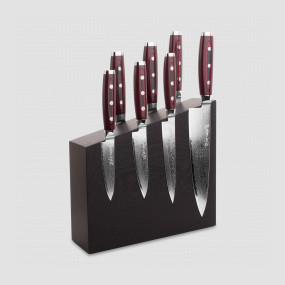 Набор из 7-и кухонных ножей на подставке из дуба, серия GOU 161, YAXELL, Япония, YAXELL (Япония)