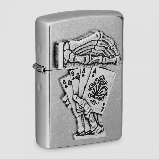 Зажигалка бензиновая Dead Mans Hand Street Chrome, ZIPPO, США