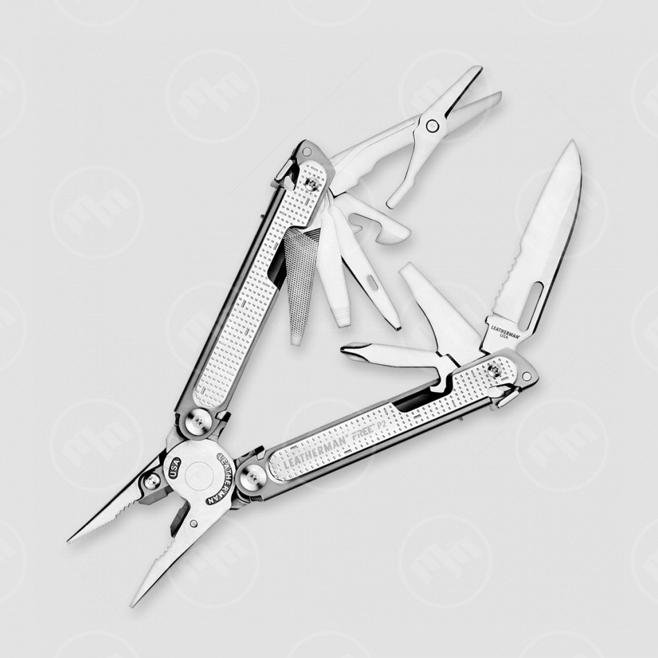 Мультитул Free P2, 19 инструментов, цвет стальной, LEATHERMAN, США