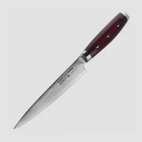 Нож кухонный для тонкой нарезки 18 см, Sujihiki, дамасская сталь, серия GOU 161, YAXELL, Япония, YAXELL SUPER GOU