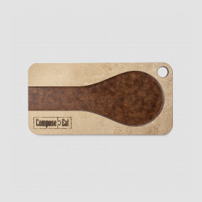 Подставка кухонная под ложку, 20х10см, порфир кремовый, композитный материал, серия ProFashion, ComposeEat, Россия, Аксессуары кухонные