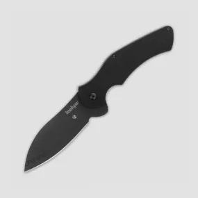 Нож складной Junkyard Dog II Black, 9,8 см, материал клинка: сталь D2 and Sandvik 14C28N, материал рукояти: стеклотекстолит G-10, KERSHAW, США, KERSHAW (США)