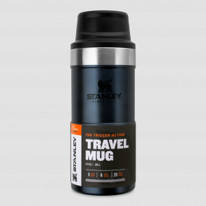 Термокружка Classic One hand 2.0, объем: 350 мл, цвет синий, STANLEY, США, Classic