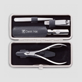Набор маникюрный в кожаном футляре, цвет черный, 4 предмета, Classic Inox, ZWILLING J.A. HENCKELS, Германия, Маникюрные наборы ZWILLING