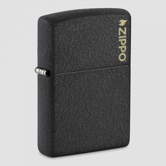 Зажигалка бензиновая Logo Black Crackle, ZIPPO, США