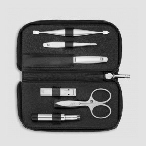 Набор маникюрный мужской в кожаном футляре, цвет черный, 6 предметов, Twinox, ZWILLING J.A. HENCKELS, Германия, Маникюрные наборы ZWILLING