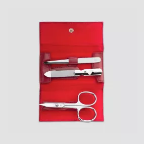 Набор маникюрный в кожаном футляре, цвет черный, 3 предмета, Classic Inox, ZWILLING J.A. HENCKELS, Германия, Лучшие маникюрные наборы
