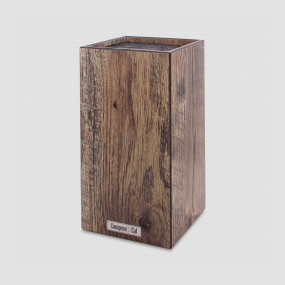 Подставка универсальная для кухонных ножей, 11х11х24 см, дуб мореный, композитный материал, серия Fashion, ComposeEat, Россия, Подставки для ножей