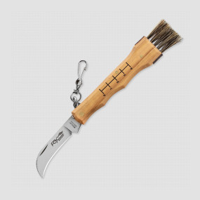 Нож складной грибной с щеткой Mushrooms Knife, 7 см, FOX, Италия, Ножи без фиксатора лезвия