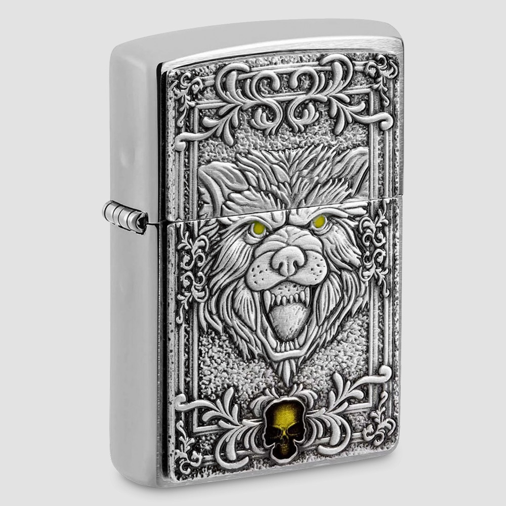 Зажигалка бензиновая Wolf Emblem, ZIPPO, США