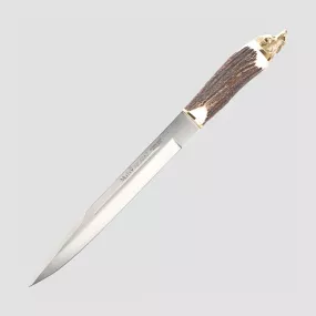 Нож с фиксированным клинком Alcaraz, чехол кожа, MUELA, Испания, Охотничьи ножи ручной работы