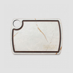 Доска разделочная с желобом, 22 х 15 см, мраморный Грейс, композитный материал, серия Fashion, ComposeEat, Россия, COMPOSE EAT (Россия)