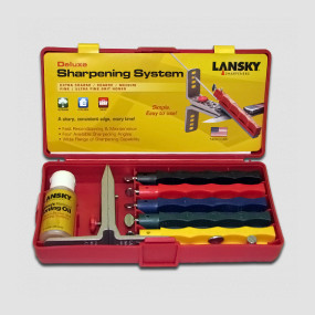 Набор точильного приспособления, с 5 керамическими камнями, Deluxe System, Extra Coarse/ Coarse /Medium/ Fine /Ultra-FineGrift, , размер: 21,5 x 10,5 x 4 см, LANSKY, США, LANSKY (США)