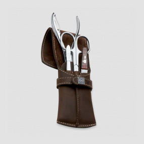 Набор маникюрный в кожаном футляре, 4 предмета, ERBE, Германия, ERBE (Германия)