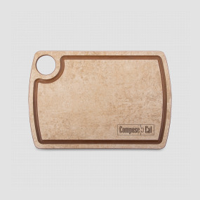 Доска разделочная композитная с желобом, 22х15см. порфир кремовый, серия Fashion, ComposeEat, Россия, COMPOSE EAT (Россия)