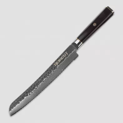 Нож кухонный для хлеба, 23 см, Black Damascus, HEIMCUT, Россия, 