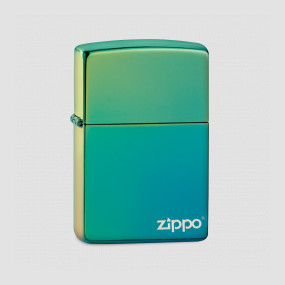 Зажигалка Classic High Polish Teal Zippo Logo, ZIPPO, США, Зажигалки