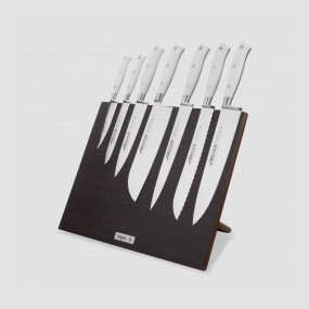 Набор кухонных ножей, 7 штук, на магнитной композитной подставке ComposeEat (венге), серия Riviera Blanca, ARCOS, Испания, Наборы кухонных ножей