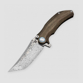 Нож складной Tacit, 8,7 см, ARTISAN CUTLERY, Китай, Складные ножи из дамасской стали