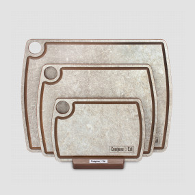 Набор из 3-х разделочных досок на подставке, в подарочной коробке, композитный материал, шунгит белый, серия Fashion, ComposeEat, Россия, Fashion 6 мм COMPOSE EAT