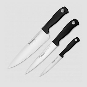 Набор из 3-х кухонных ножей поварская тройка, серия Silverpoint, WUESTHOF, Золинген, Германия, Наборы ножей "Поварская тройка" 