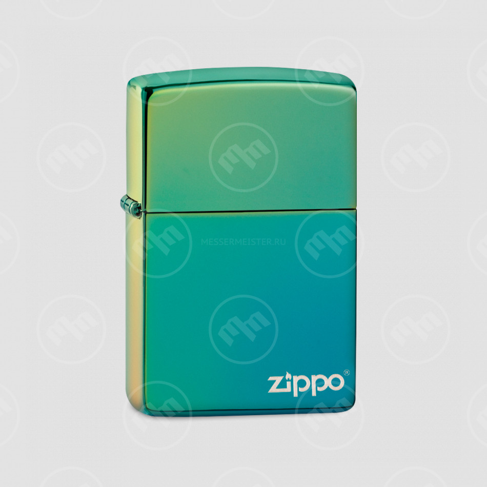 Зажигалка Classic High Polish Teal Zippo Logo, ZIPPO, США