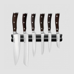 Набор из 6-ти кухонных ножей на магнитном держателе, серия Ikon, WUESTHOF, Золинген, Германия, Наборы ножей 6 предметов