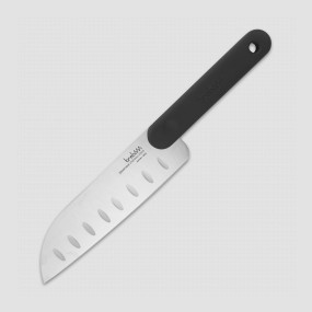 Нож кухонный Сантоку, 18 см, черная ручка, серия Chopping boards and Knives, TREBONN, Италия, TREBONN (Италия)