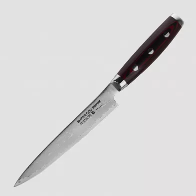 Нож кухонный для тонкой нарезки 15 см, Petty, дамасская сталь, серия GOU 161, YAXELL, Япония, 