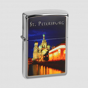 Зажигалка Храм Спаса-на-Крови High Polish Chrome, ZIPPO, США, Зажигалки