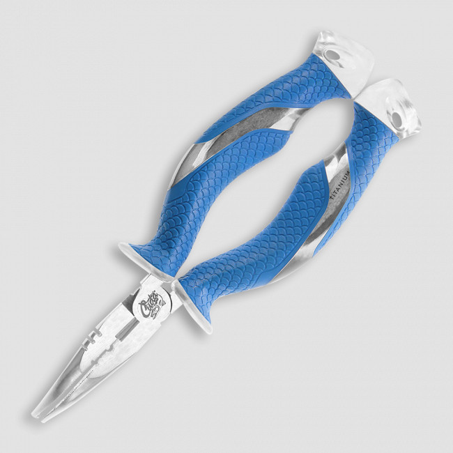 Плоскогубцы игольчатые загнутые Cuda 7 Titanium Bonded Ring Splitter, длина: 18,0 см, CUDA, США