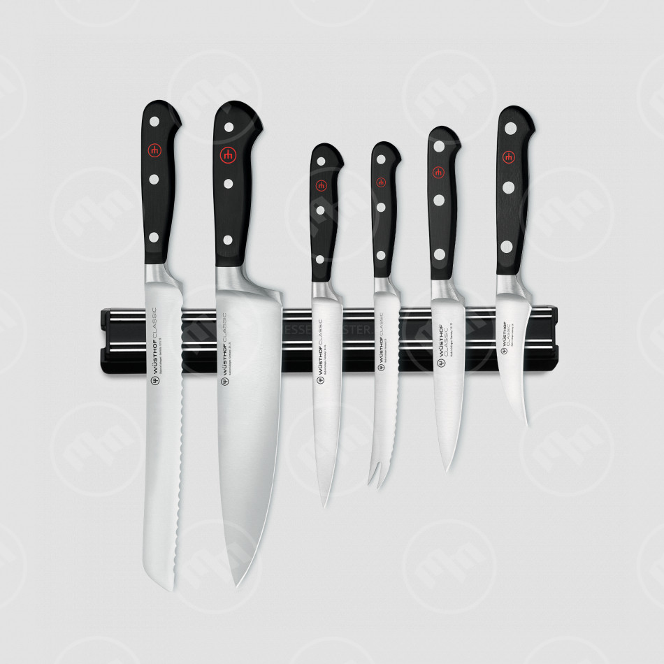 Набор из 6-ти кухонных ножей на магнитном держателе, серия Classic, WUESTHOF, Золинген, Германия