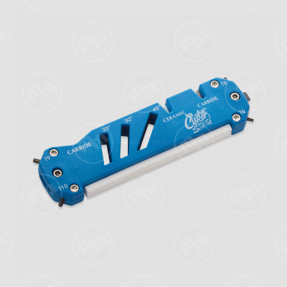 Точилка для заточки ножей, ножниц, крючков Cuda Knife, Shear and Hook Sharpener, 20, 30 и 45 градусов резцы резки края, CUDA, США