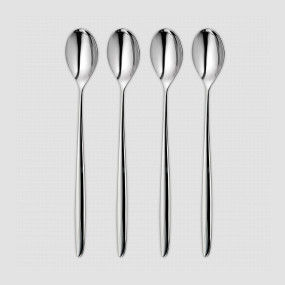 Набор из 4-х ложек с длинной ручкой для латте, серия Hidcote Bright, ROBERT WELCH, Великобритания, Столовые приборы и сервировка