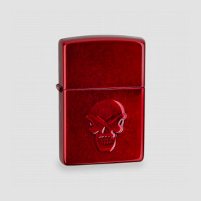 Зажигалка ZIPPO Doom с покрытием Candy Apple Red, латунь/сталь, красная, глянцевая, ZIPPO, США, Зажигалки