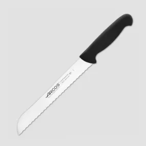 Нож кухонный хлебный 20 см, рукоять черная, серия 2900, ARCOS, Испания, ARCOS 2900
