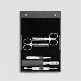 Набор маникюрный в кожаном футляре, цвет антрацит, 5 предметов, Classic Inox, ZWILLING J.A. HENCKELS, Германия, Маникюрные наборы ZWILLING