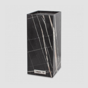 Подставка для кухонных ножей, универсальная, 10х10х23см, мрамор Сахара Блэк, композитный материал, серия Elegance, ComposeEat, Россия, Подставки для ножей