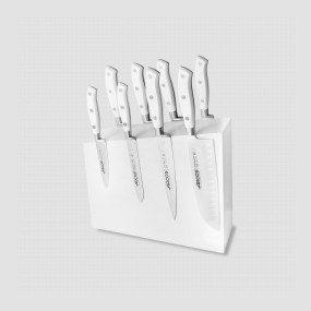Набор из 8-ми кухонных ножей на подставке из дуба, серия Riviera Blanca, ARCOS, Испания, Наборы кухонных ножей
