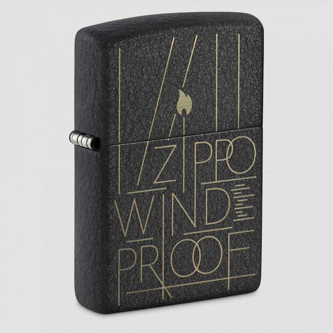 Зажигалка бензиновая Line Art Black Crackle, ZIPPO, США