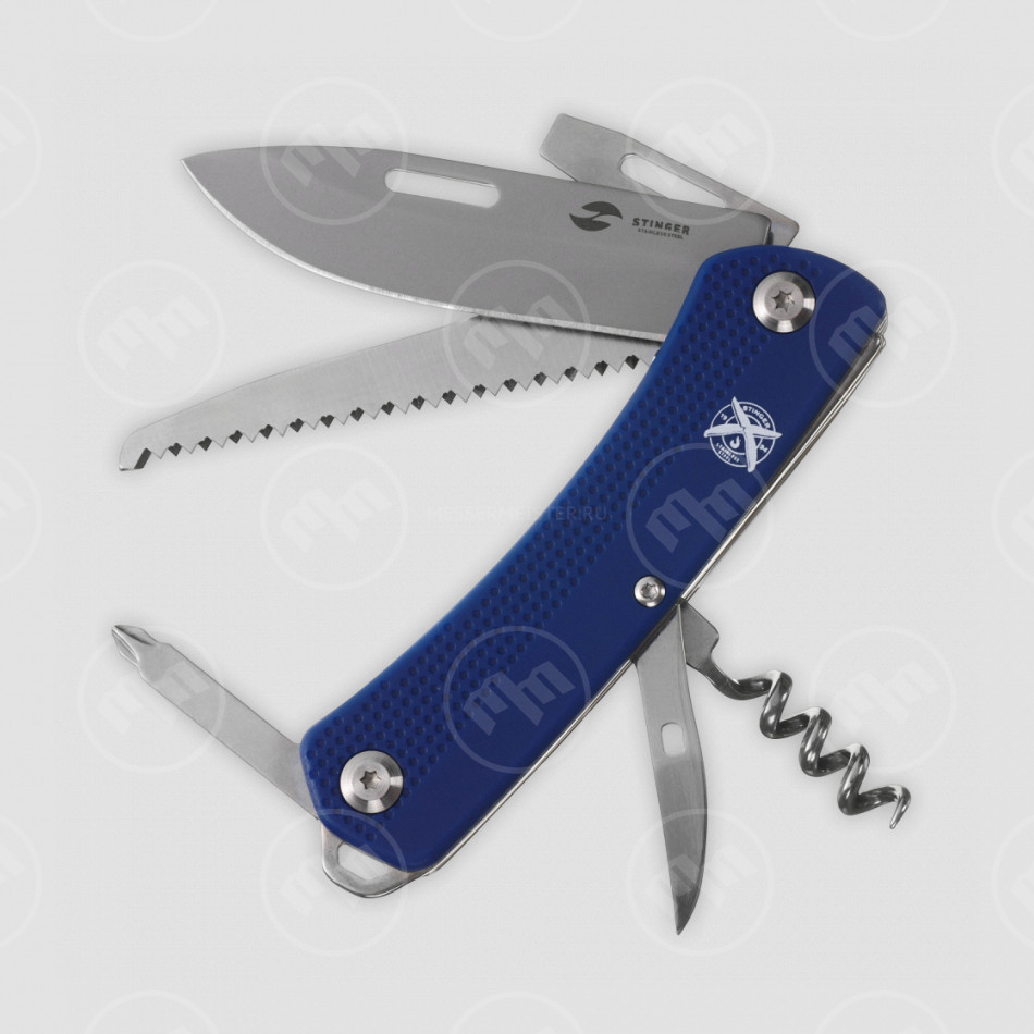 Нож многофункциональный складной, 7,2 см, STINGER, Россия