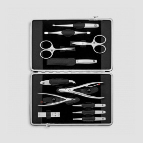 Набор маникюрный в кожаном футляре, цвет черный, 12 предметов, Twinox, ZWILLING J.A. HENCKELS, Германия, ZWILLING J.A. HENCKELS (ГЕРМАНИЯ)