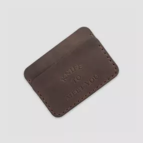 Кардхолдер с двумя отделениями, цвет коричневый, KNIFE TO MEET YOU, Россия, KNIFE TO MEET YOU (Россия)