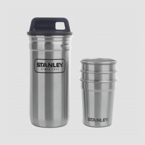 Набор стопок ADVENTURE, объем: 0,59 мл х 4 шт., в футляре, цвет стальной, STANLEY, США, Туристическая посуда STANLEY