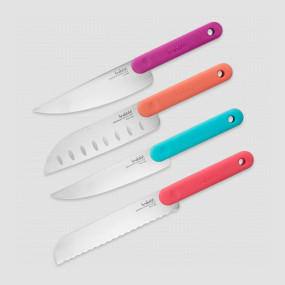 Набор ножей, 4 предмета, ручки - мультиколор, серия Chopping boards and Knives, TREBONN, Италия, TREBONN (Италия)