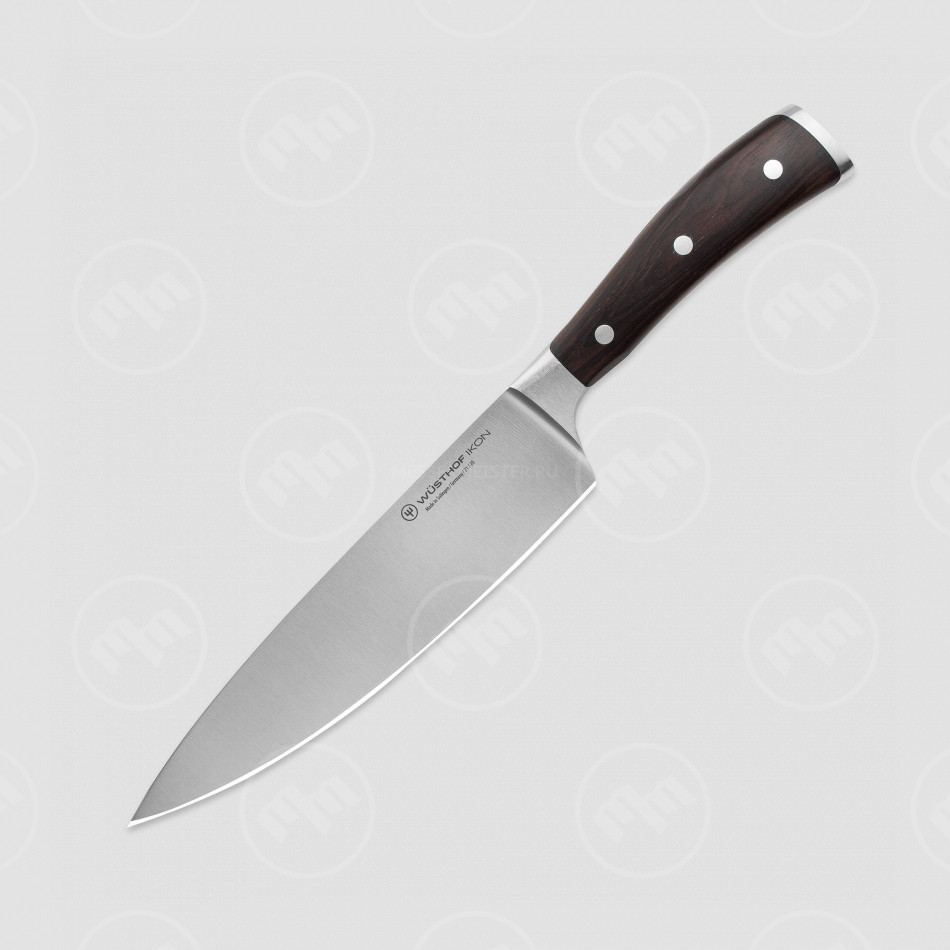 Профессиональный поварской кухонный нож 20 см, серия Ikon, WUESTHOF, Золинген, Германия