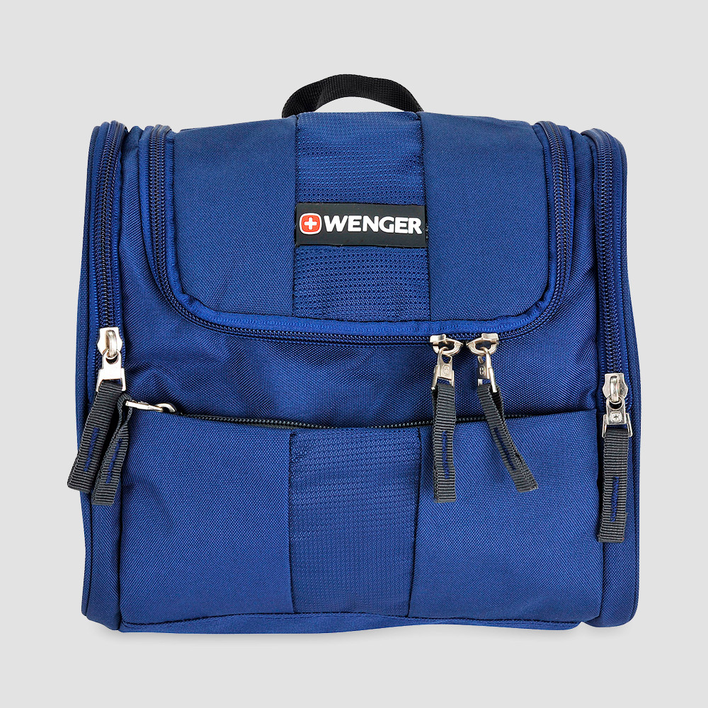 Несессер, размер: 23 х 23 х 11 см, материал: полиэстер, цвет: синий, WENGER, Швейцария